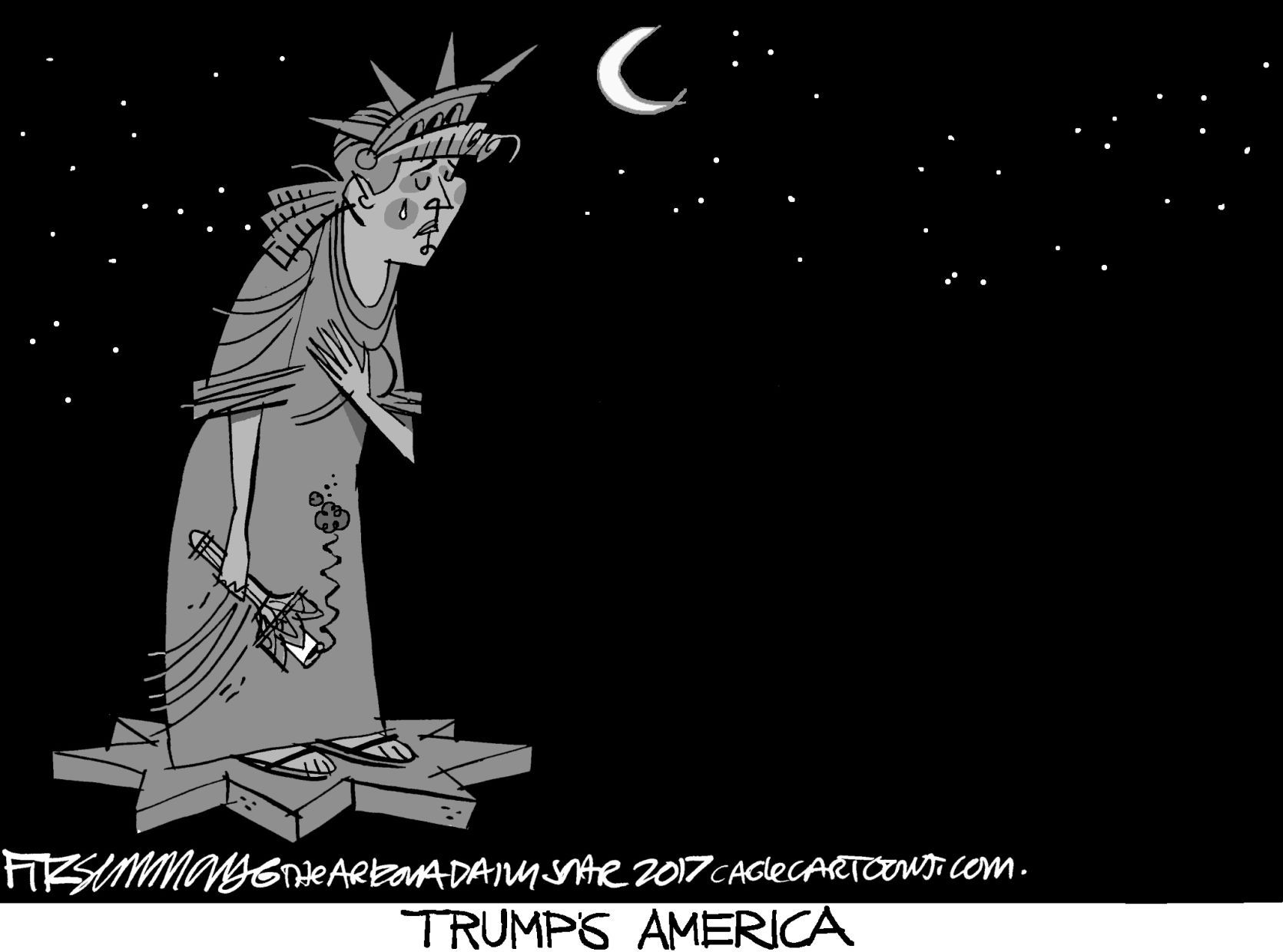 Daily Fitz Cartoon: Refugee Ban